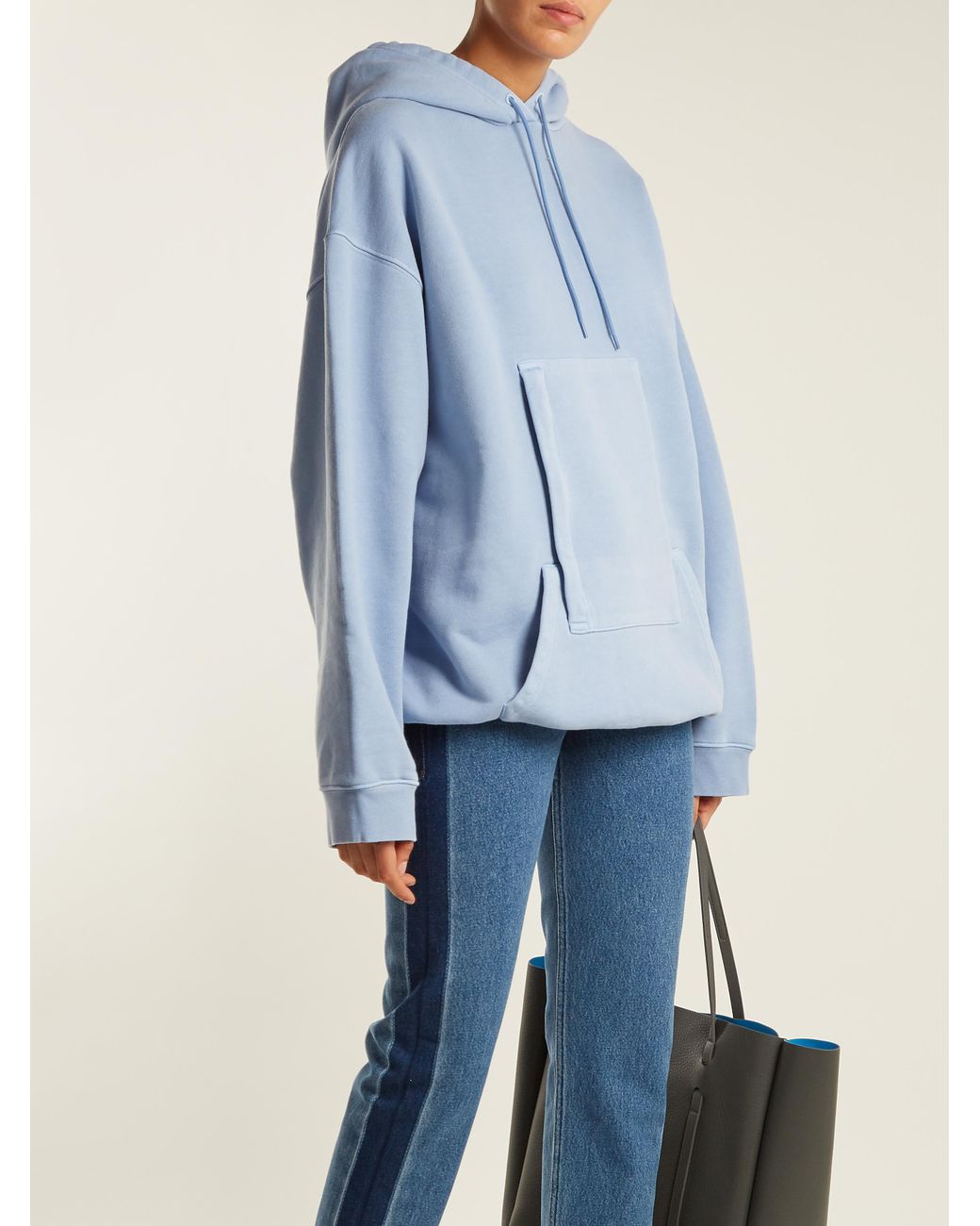 Balenciaga hoodie deals light blue